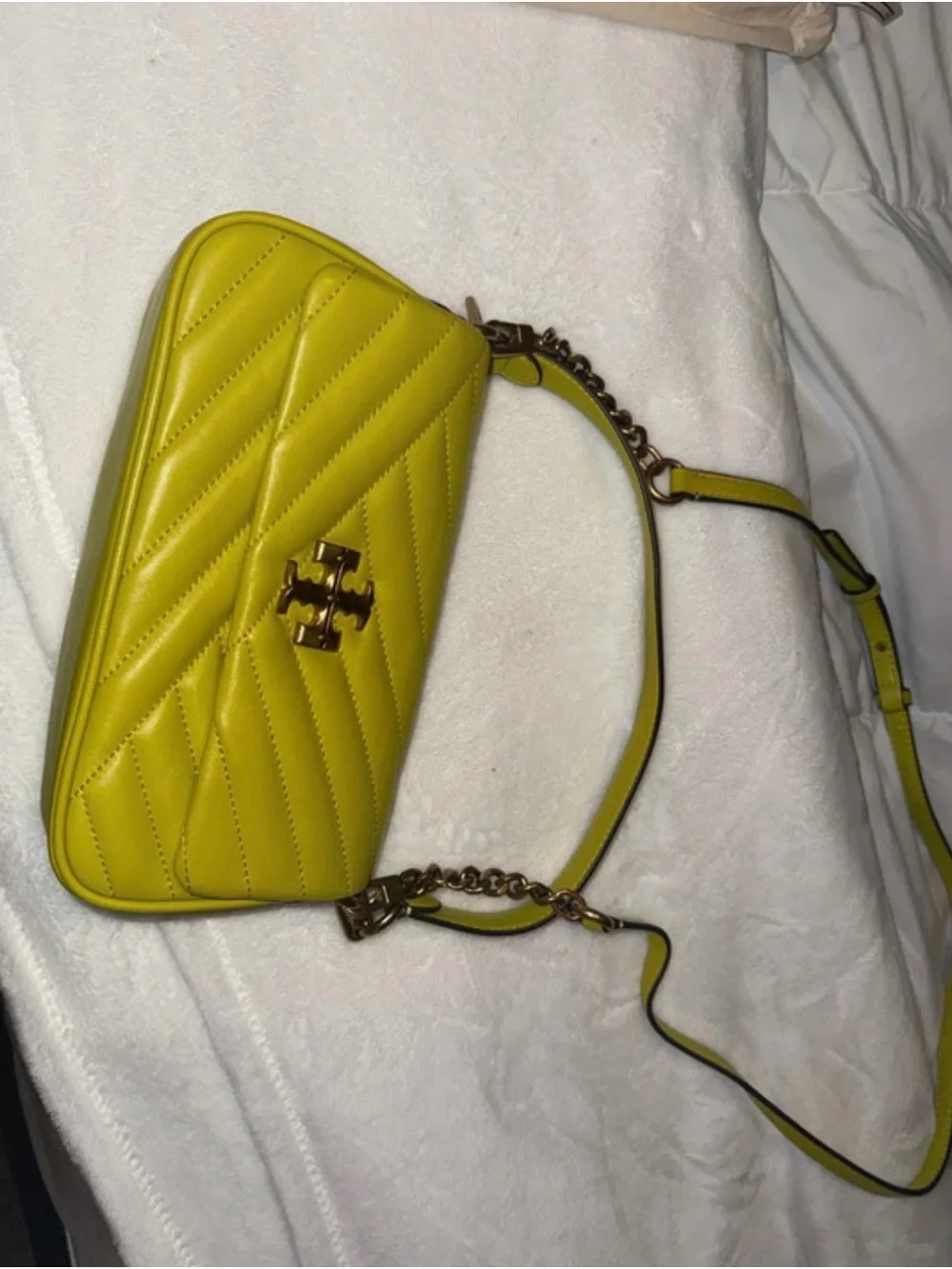 Tory Burch Quilted Crossbody Bag - Lime